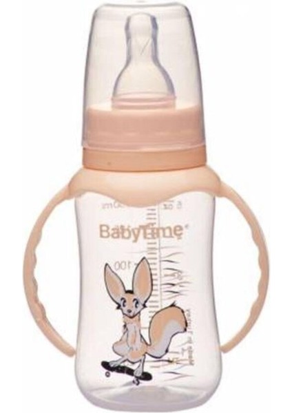 Kulplu Pp Biberon 150 Cc, Krem Bej, Bebekler Için Güvenli ve Konforlu Kullanım