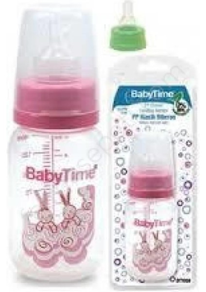 150 ml Sıvı Beslenme Şişesi, Silikon Kiraz Uçlu, Klasik Pp Tasarım, Mavi