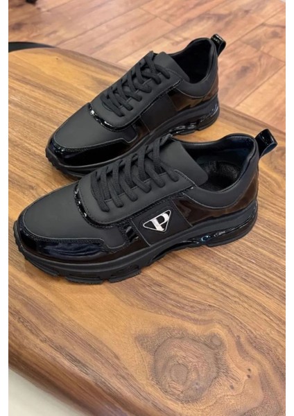2027 Siyah Hakiki Deri Erkek Sneakers fiyatları