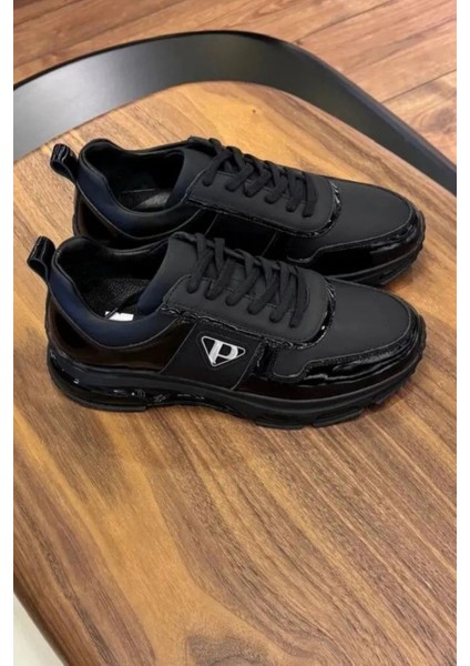 2027 Siyah Hakiki Deri Erkek Sneakers fırsatları