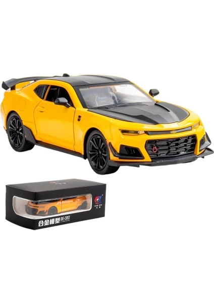 1:24 Simülasyon Chevrolet Bumblebee Alaşım Araba Modeli Çocuklar Için Ses ve Işıklı Geri Çekilebilir Oyuncak Süsleri (Yurt Dışından)