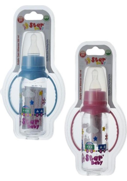 Şık Desenli Cam Biberon 150 Ml, Kolay Kullanım ve Temizlik Için Tasarlandı