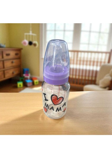 Mor 125 ml Cam Biberon, Bebek ve Çocuklar Için Sağlıklı ve Güvenli Beslenme