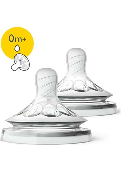 Şeffaf 2'li Yenidoğan Biberon Emziği, 0 Ay ve Üzeri Güvenli Kullanım