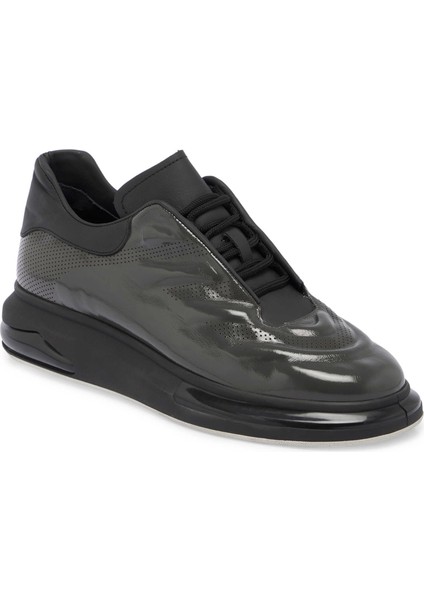 Gri Hakiki Rugan Deri Erkek Sneaker - E23S1AY56380-C76 fiyatları