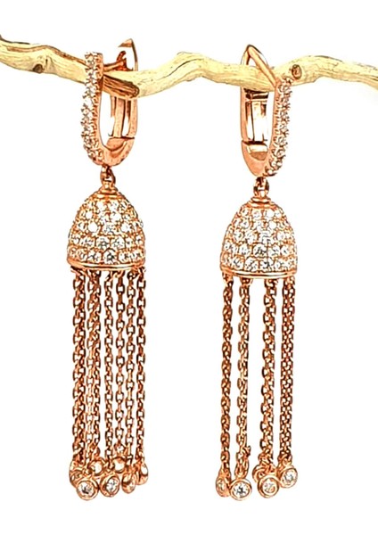 pırlanta ışıltısında zirkon taşlı gümüş rose küpe fiyatları