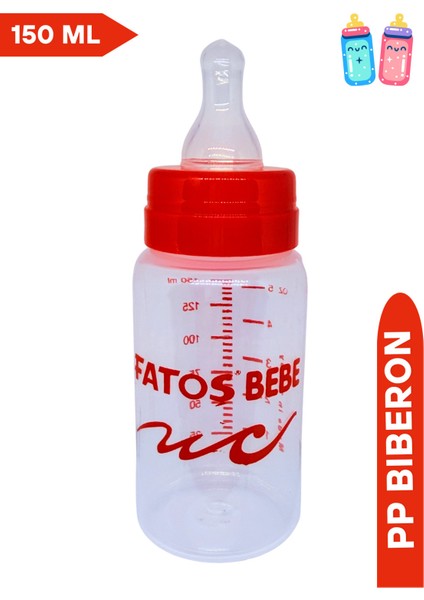 Kırmızı Silikon Uçlu Plastik Biberon 150 Ml, Sağlıklı ve Güvenli Kullanım fırsatları
