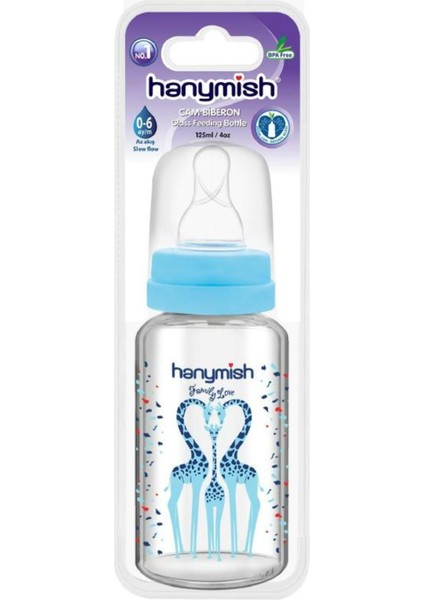 Doğal Cam Biberon 125 Ml, Mavi, Sağlıklı ve Güvenli Bebek Beslenmesi Için. fiyatları