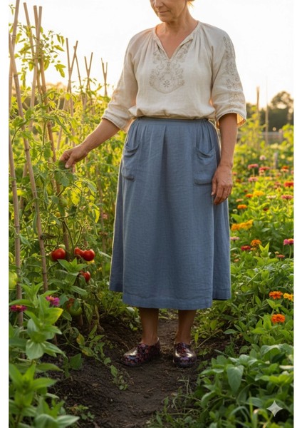 Zenne Çiçekli Bahçe ve Tarım Kadın Ayakkabısı 36-40 Turuncu