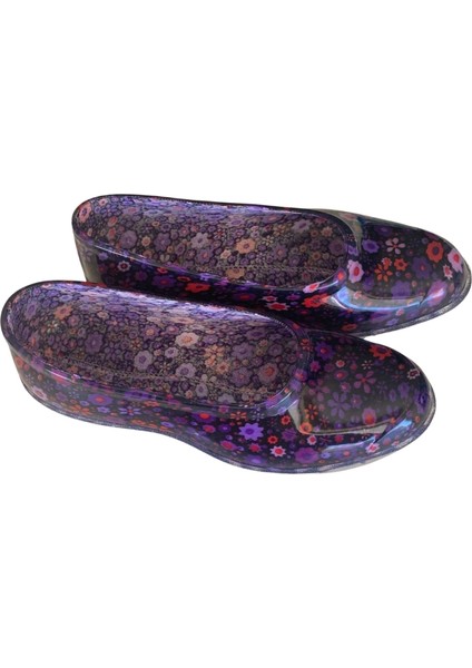 Zenne Çiçekli Bahçe ve Tarım Kadın Ayakkabısı 36-40 Mürdüm modelleri