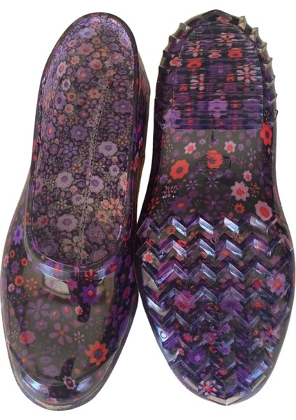 Zenne Çiçekli Bahçe ve Tarım Kadın Ayakkabısı 36-40 Mürdüm indirimleri