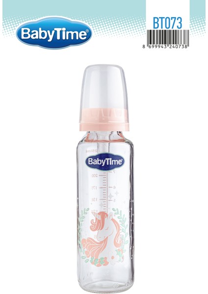 Cam Biberon 250 ml Pembe, Sağlıklı ve Güvenli Bebek Beslenmesi Için