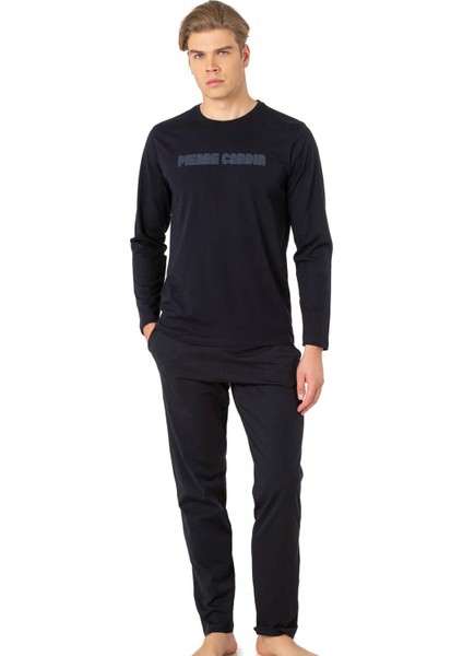 Erkek Uzun Kollu Bisiklet Yaka Pijama TAKIM-6093