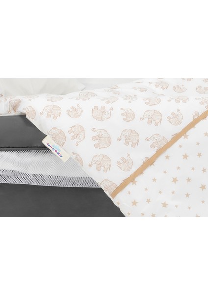 Sema Baby 6 Parça Lüks Park Yatak Bebek Uyku Seti - Ekru Fil fiyatları