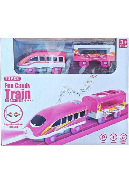 Pilli Işıklı Müzikli Pembe Hızlı Tren Dondurma ve Lolipop Aksesuarlı 28 Parça fırsatları
