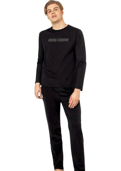 Erkek Uzun Kollu Bisiklet Yaka Pijama TAKIM-6093