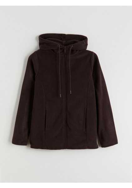 Kapüşonlu Kadın Fermuarlı Sweatshirt (W5)