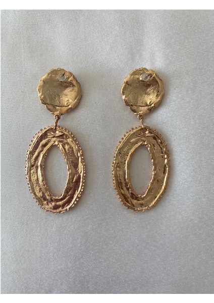 Aslanlı Tırtıklı Küpe Roz Renk modelleri