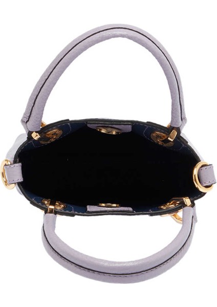 Lila Hakiki Deri Kadın Çapraz Askılı Çanta - S23K1BC80095-P5M