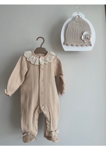 Yakası Fırfırlı Önden Çıt Çıtlı Bebek Tulumu fiyatları