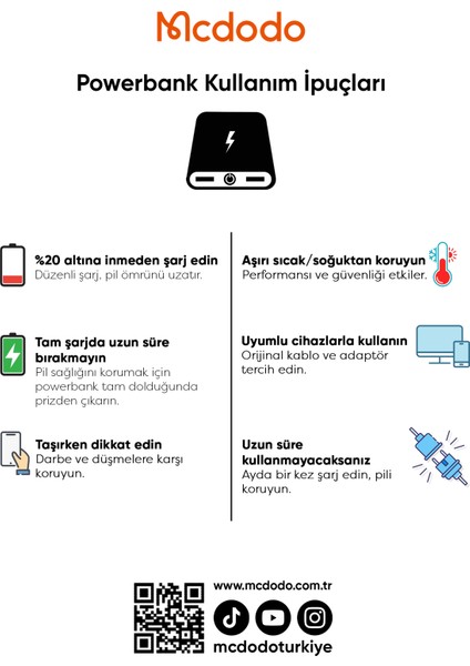 MC-7811 10.000 mAh 30 W Qi2 Magsafe Powerbank Siyah indirimleri