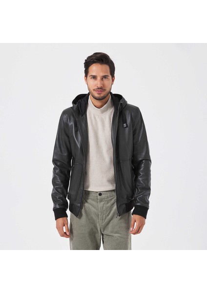 Haki Hakiki Deri Erkek Hakiki Deri Mont - E23KDM310502-R45