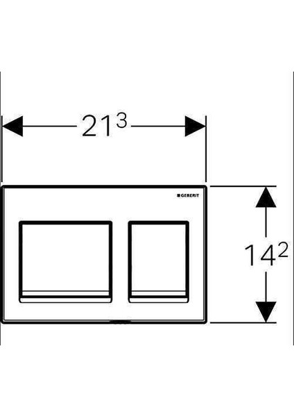 Geberit ALPHA35 115.045.21.5 Kumanda Kapağı, Parlak Krom modelleri