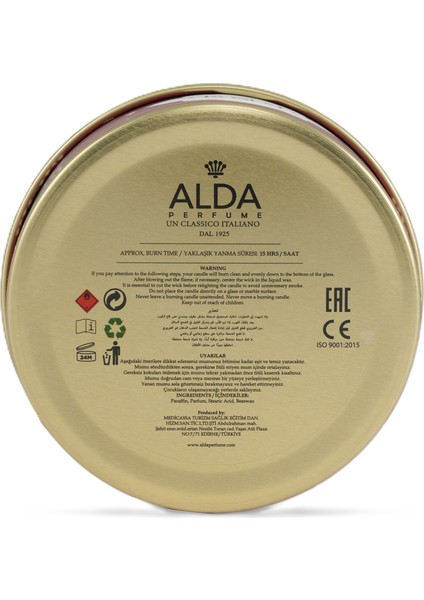 Hürrem - Gold Teneke Mum 100 cc Şeftali Kokulu