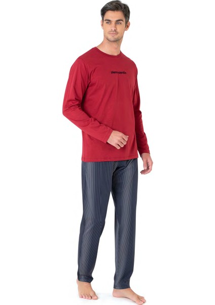 Erkek Uzun Kollu Bisiklet Yaka Pijama Takım 6095
