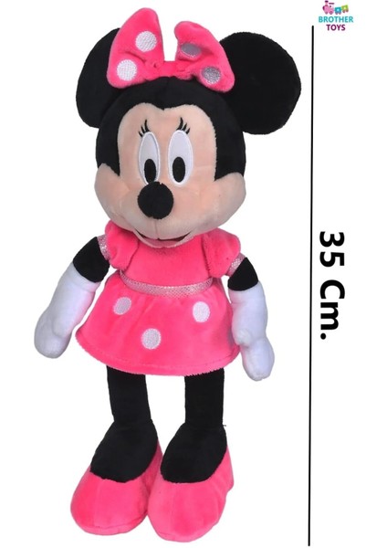 35 Cm. Minnie Mouse Peluş Oyuncak Ithal Kaliteli Fare Mickey Mini Miki Maus