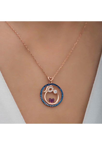 925 Ayar Gümüş Rose Anne ve Bebek Sevgisi Kolye (BC-22D4D7) fırsatları