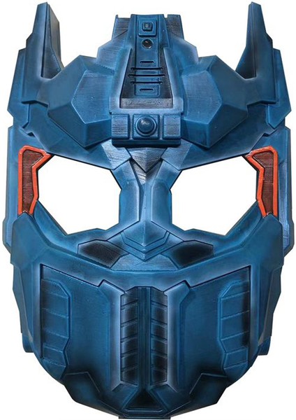 Işıklı Ses Değiştiren Maske Pilli Robot Maske Mavi