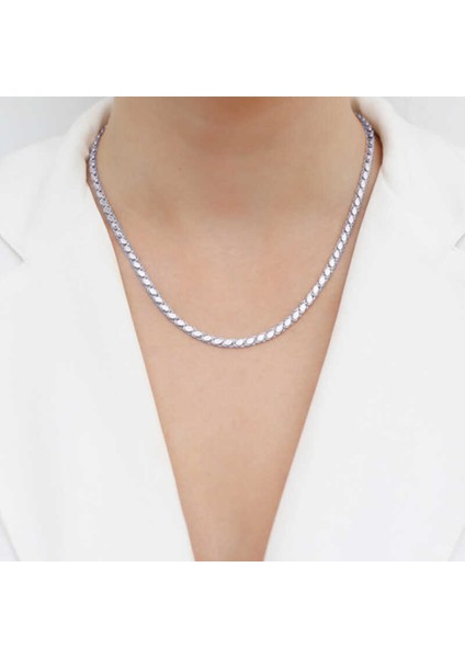 925 Ayar Gümüş Pullu Arpa Zincir (BC-49E6A0) fiyatları