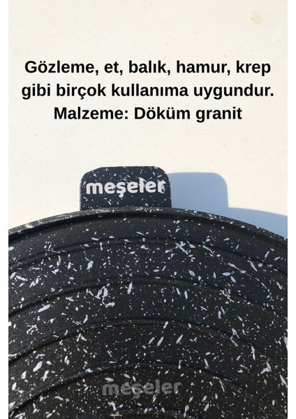 Döküm Granit Gözleme Tava Çift Taraflı 36 cm indirimleri