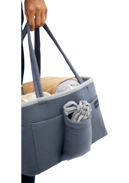 Çok Gözlü Fonksiyonel Müslin Anne Organizer Bebek Bakım Çantası modelleri