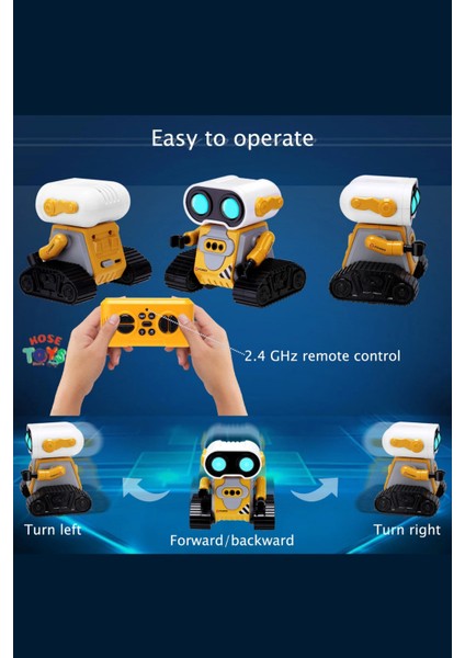 Uzaktan Kumandalı El Sensörlü Full Fonksiyonlu Robot Mavi modelleri