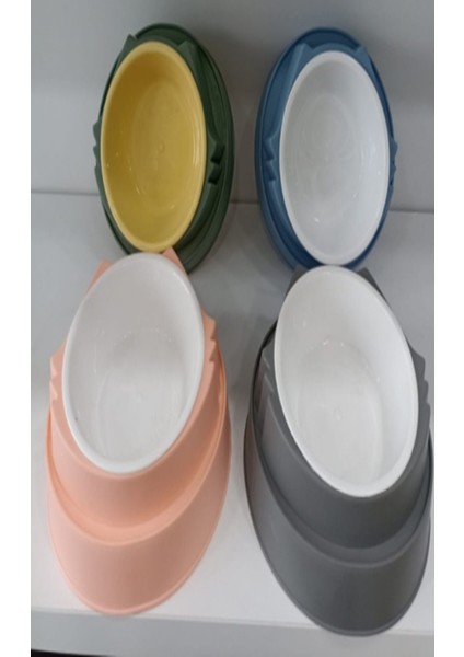 Petlovebutik Lüx Plastik Tekli Kulaklı Mama Kabı