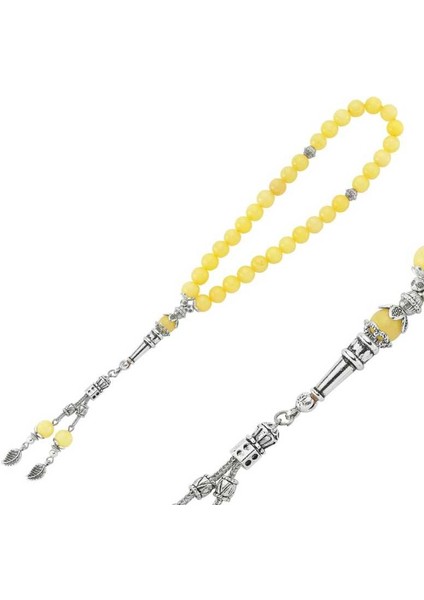 Doğaltaş Metal Püsküllü Yeşim Taşı Tesbih (BC-163669)