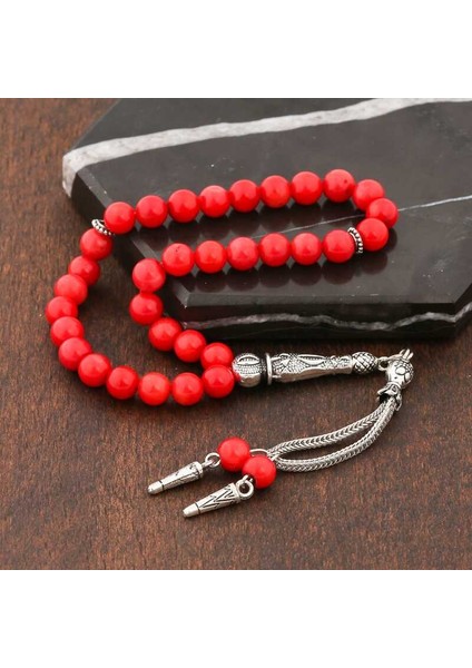 ​doğaltaş Metal Püsküllü Mercan Taşı Tesbih (BC-1121E8) fiyatları