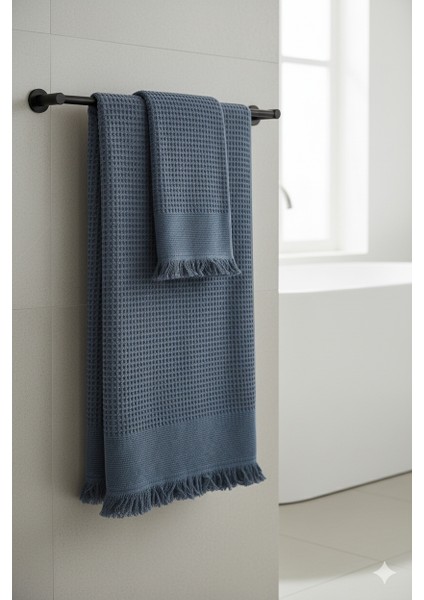 Anika Waffle Banyo Havlusu Denim 100x150 fiyatları