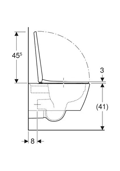 Geberit 501.671.00.1 Icon Square Rimfree Asma Klozet ve Kapağı