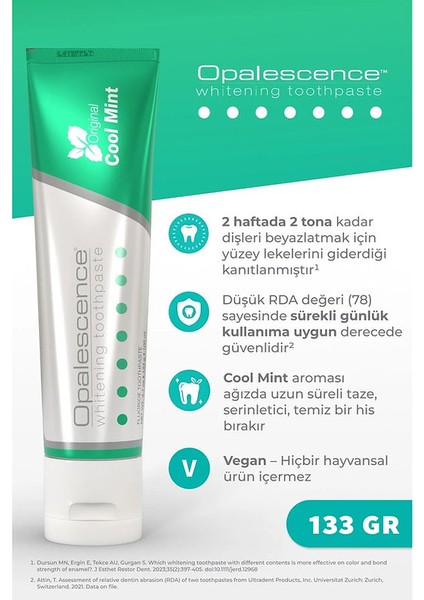Beyazlatıcı Cool Mint Diş Macunu 133 gr 100 ml fırsatları