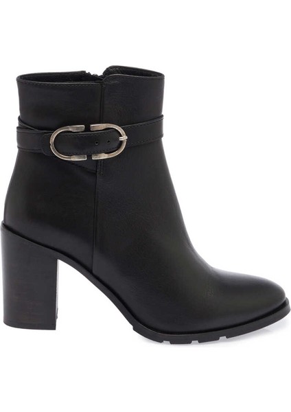 Siyah Hakiki Deri Kadın Klasik Bot - K23K1BT67037-C59