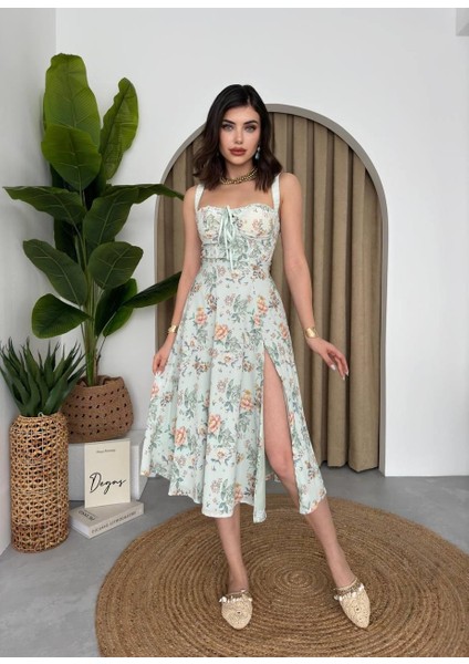 Eyesof Anjelik Yırtmaç Detaylı Elbise indirimleri