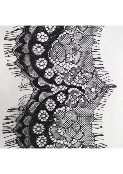 Sakallı Dantel (Kod A182) Eni 9 cm En 1 Adet 3 Metre Siyah -Giyim Aksesuarı-Iç Çamaşır-Abiye-Dıy modelleri