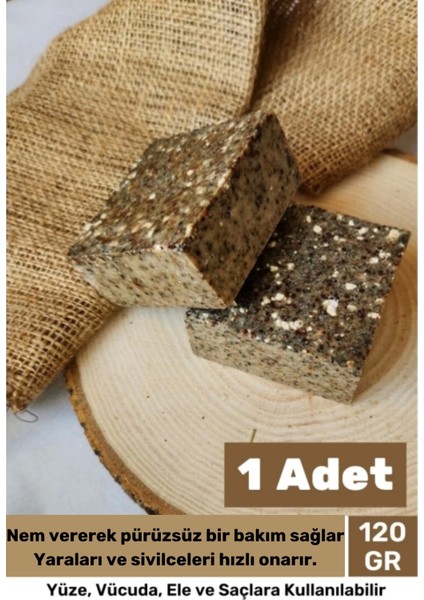 %100 Bitkisel Doğal El Yüz Saç Cilt Vücut Hoş Kokulu Orijinal Saf Çörek Otu Sabunu 120G - 1 Adet