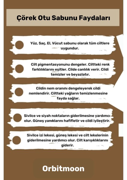 %100 Bitkisel Doğal El Yüz Saç Cilt Vücut Hoş Kokulu Orijinal Saf Çörek Otu Sabunu 120G - 1 Adet modelleri