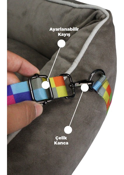 Pawgo, Premium Taşınabilir Kedi ve Köpek Araba Koltuğu, Tasma Klipsli, Ayarlanabilir Kayışlı indirimleri