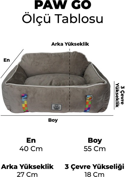 Pawgo, Premium Taşınabilir Kedi ve Köpek Araba Koltuğu, Tasma Klipsli, Ayarlanabilir Kayışlı