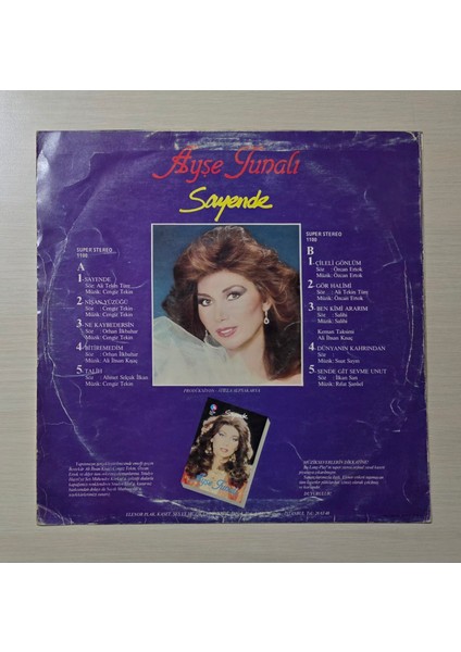 Ayşe Tunalı - Sayende - 1983 - Dönem Baskı Plak - Longplay - Lp fiyatları